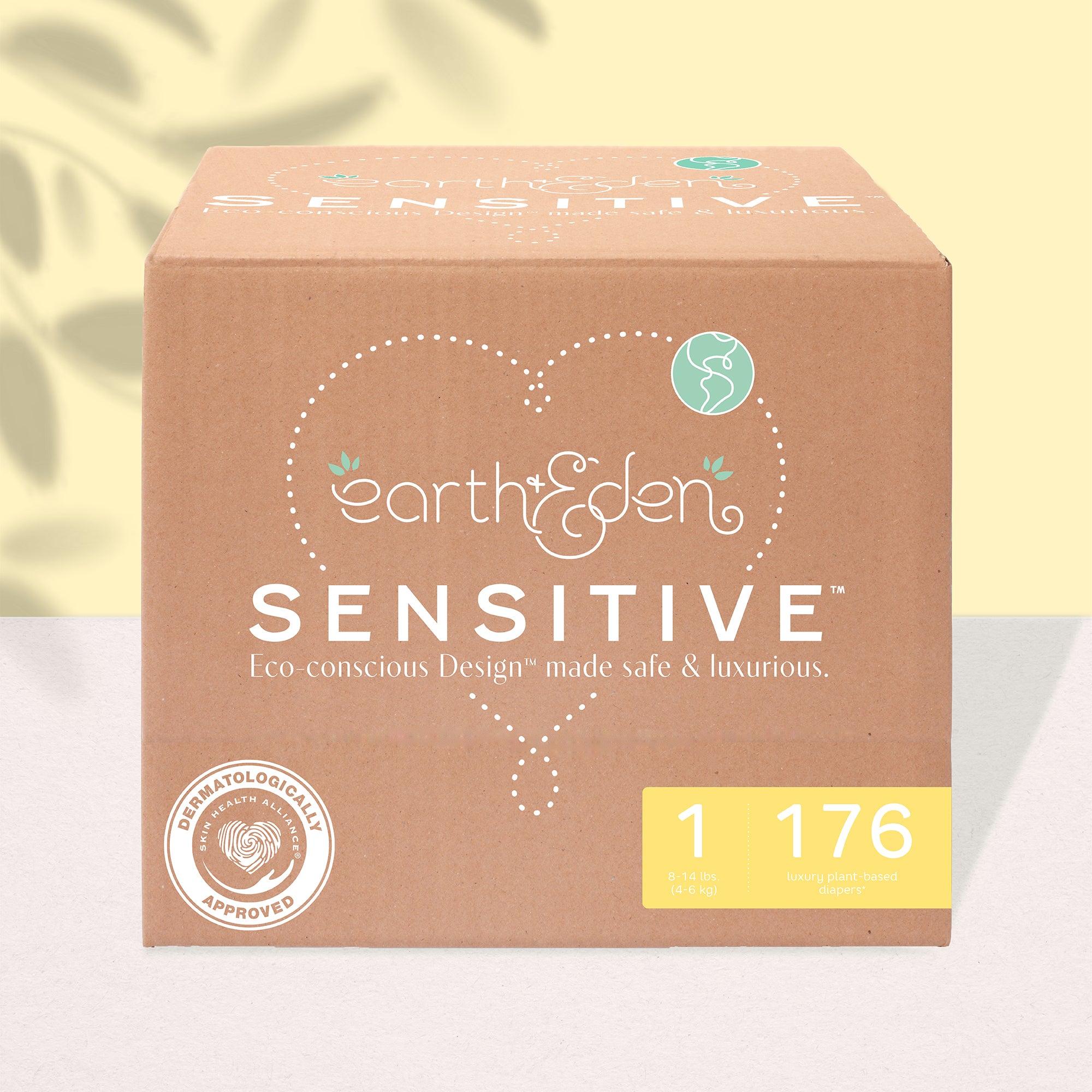 Earth & Eden Baby Diapers, Size 1, 176 Count Earth & Eden Brand